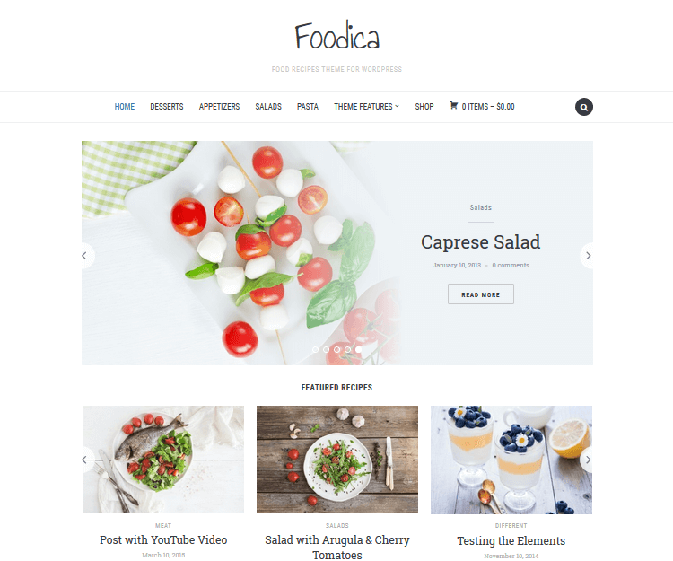 Foodica - Food WordPress Themes