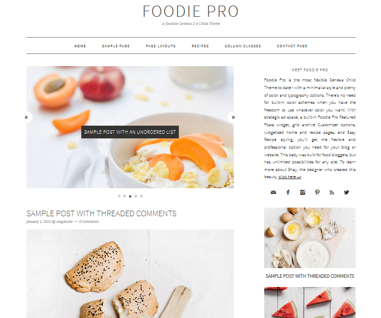 Foodie Pro - Food WordPress Themes