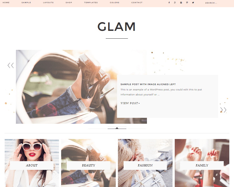 Glam Pro Theme - Fashion WordPress Theme