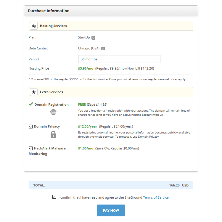 SiteGround - Additional Features