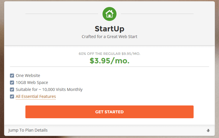 SiteGround StartUp Plan