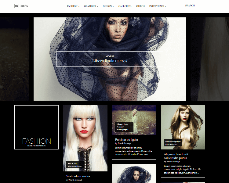 unPress - Fashion WordPress Theme