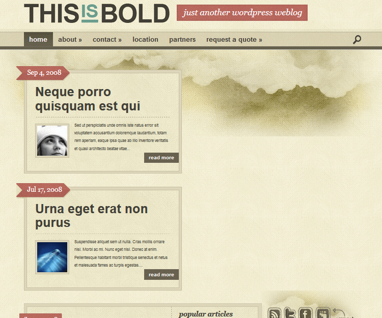 Bold - WordPress Blogging Themes