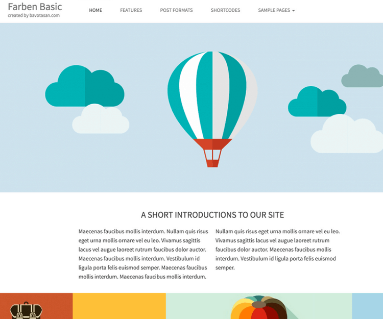 Farben Basic - WordPress Blogging Themes