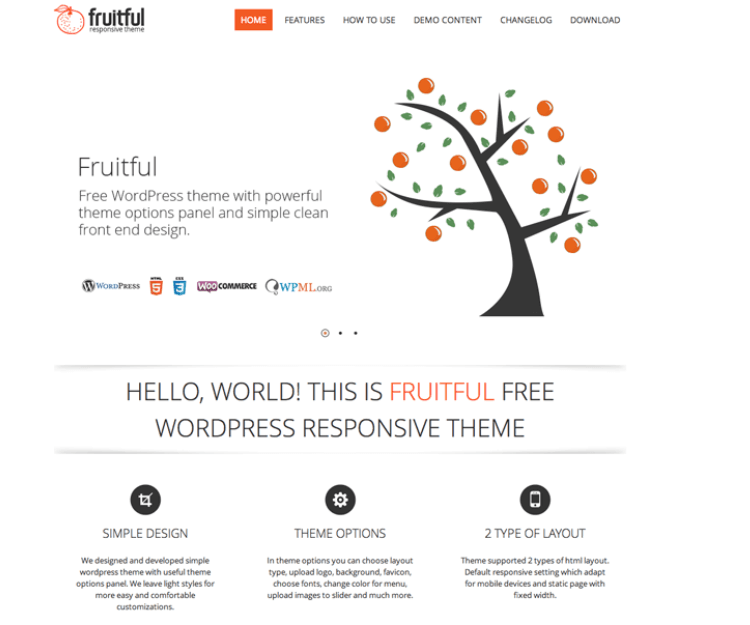 Fruitful - WordPress Blogging Themes