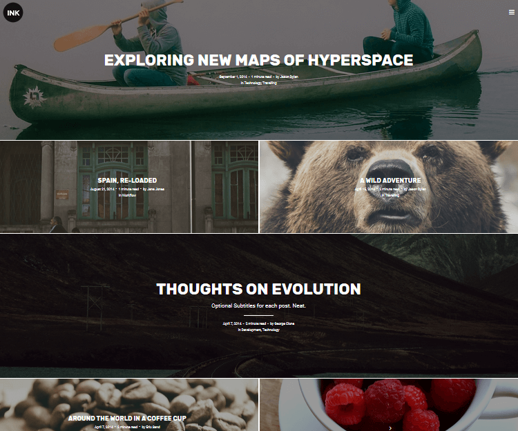 Ink - WordPress Blogging Themes