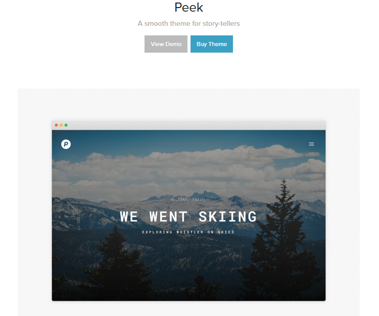 Peek - WordPress Blogging Themes