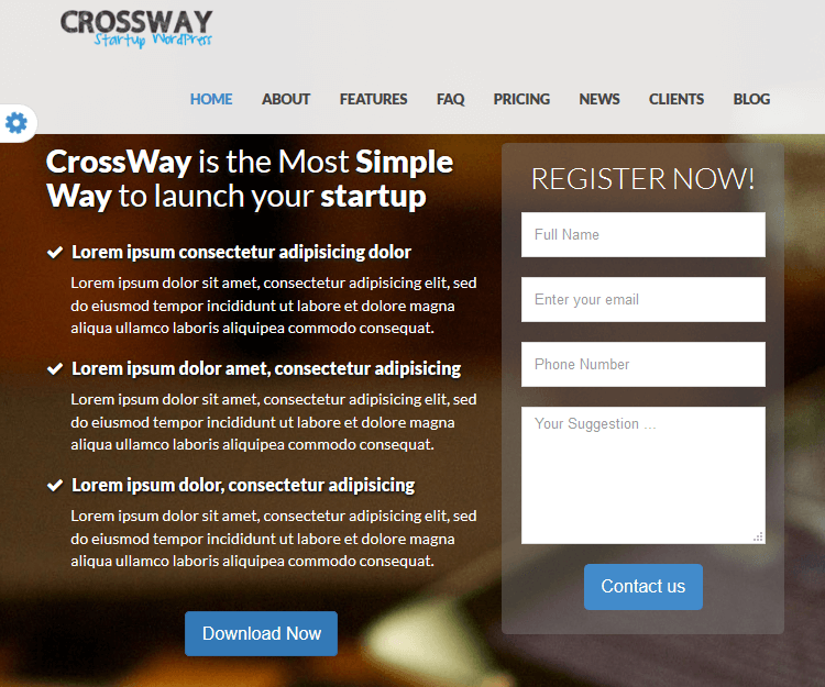 CrossWay - WordPress Landing Page Themes