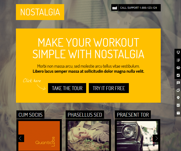 Nostalgia - WordPress Landing Page Themes