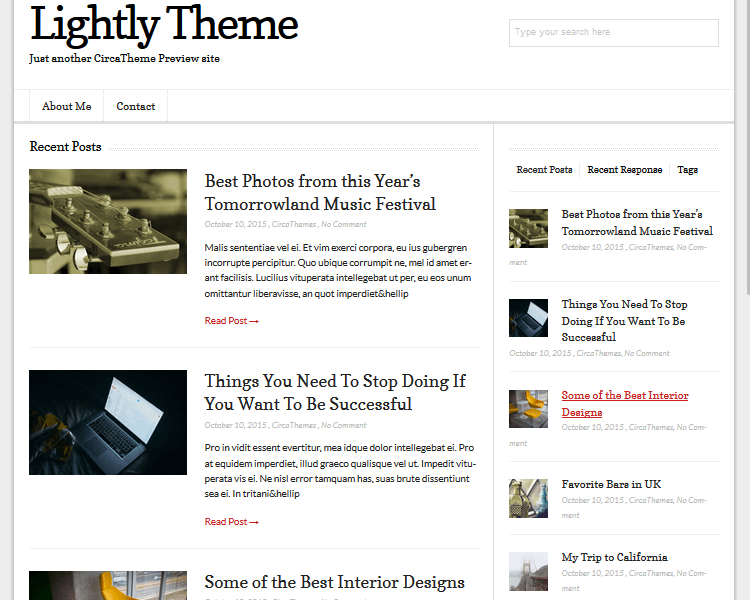 Best WordPress Blogging Themes - Lightly