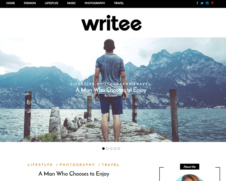 Best WordPress Blogging Themes - Writee