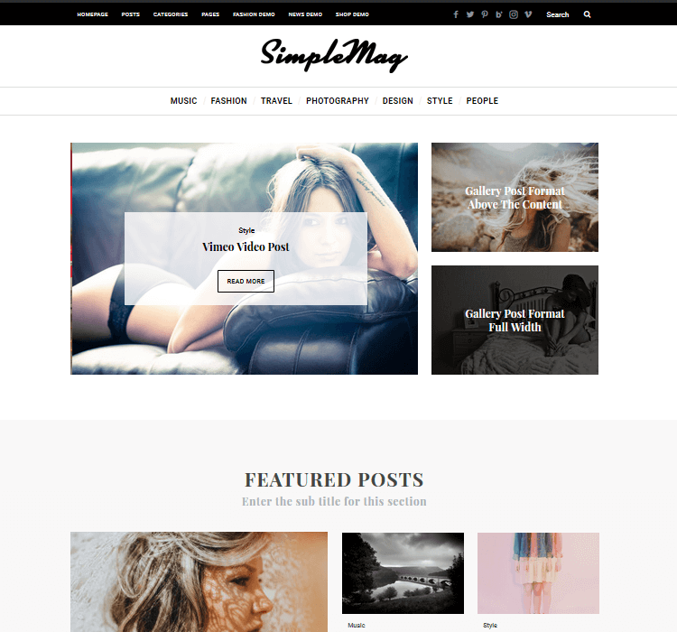 Magazine Themes - SimpleMag